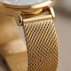 Franklord Classique Women's Ultra-Slim Watch – 32mm Gold Stainless Steel with Black Roman Dial
