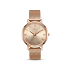 Franklord Classique Women's Ultra-Slim Watch – 32mm Rose Gold Stainless Steel Mesh