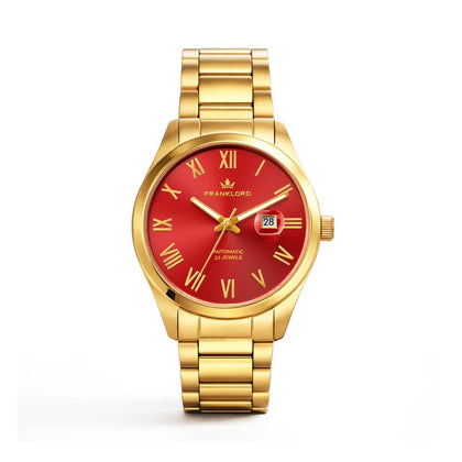 Maha vastu Crimson — Automatic Watch for Men | Gold Steel