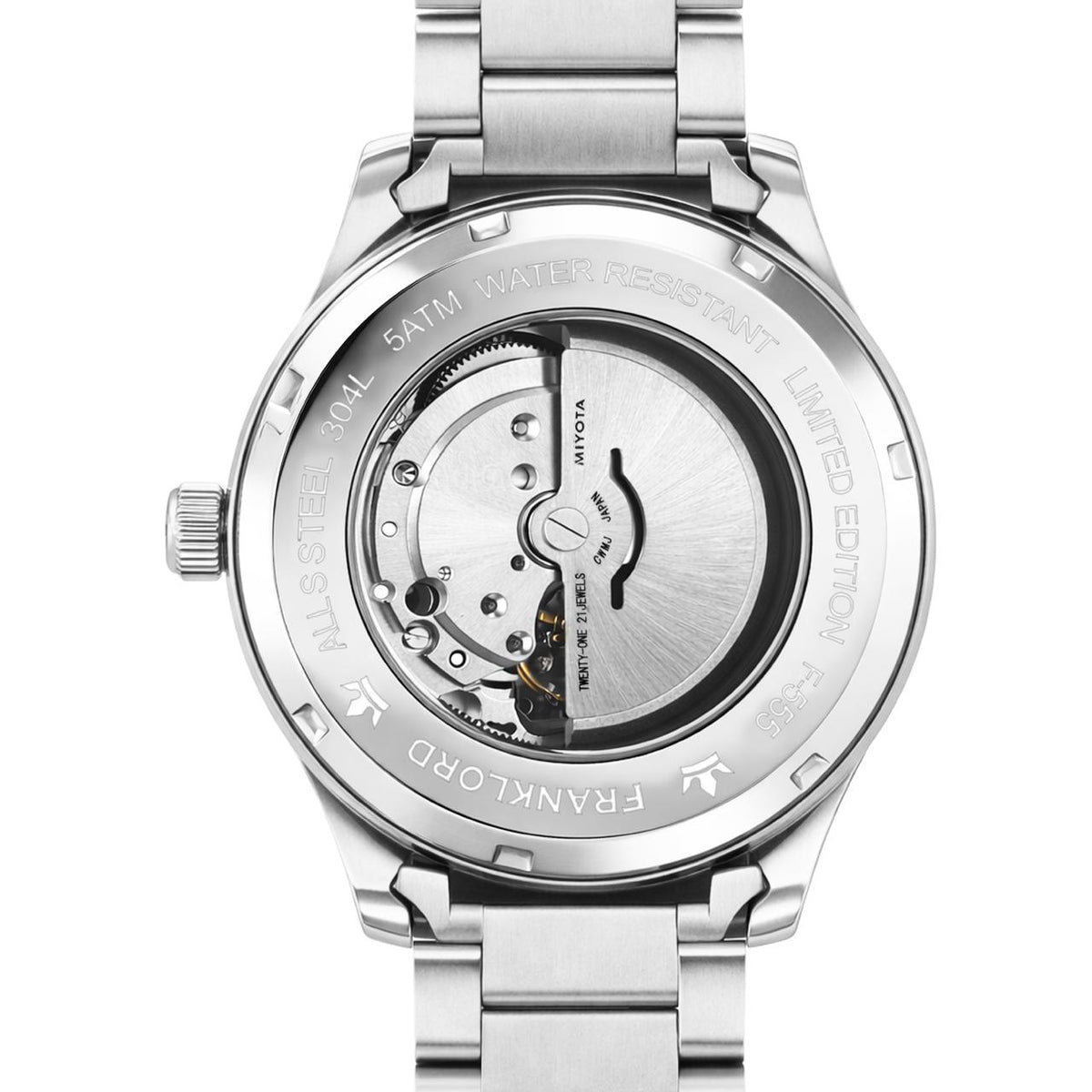 Franklord Maha Vastu Green Automatic Watch for Men – Silver Steel