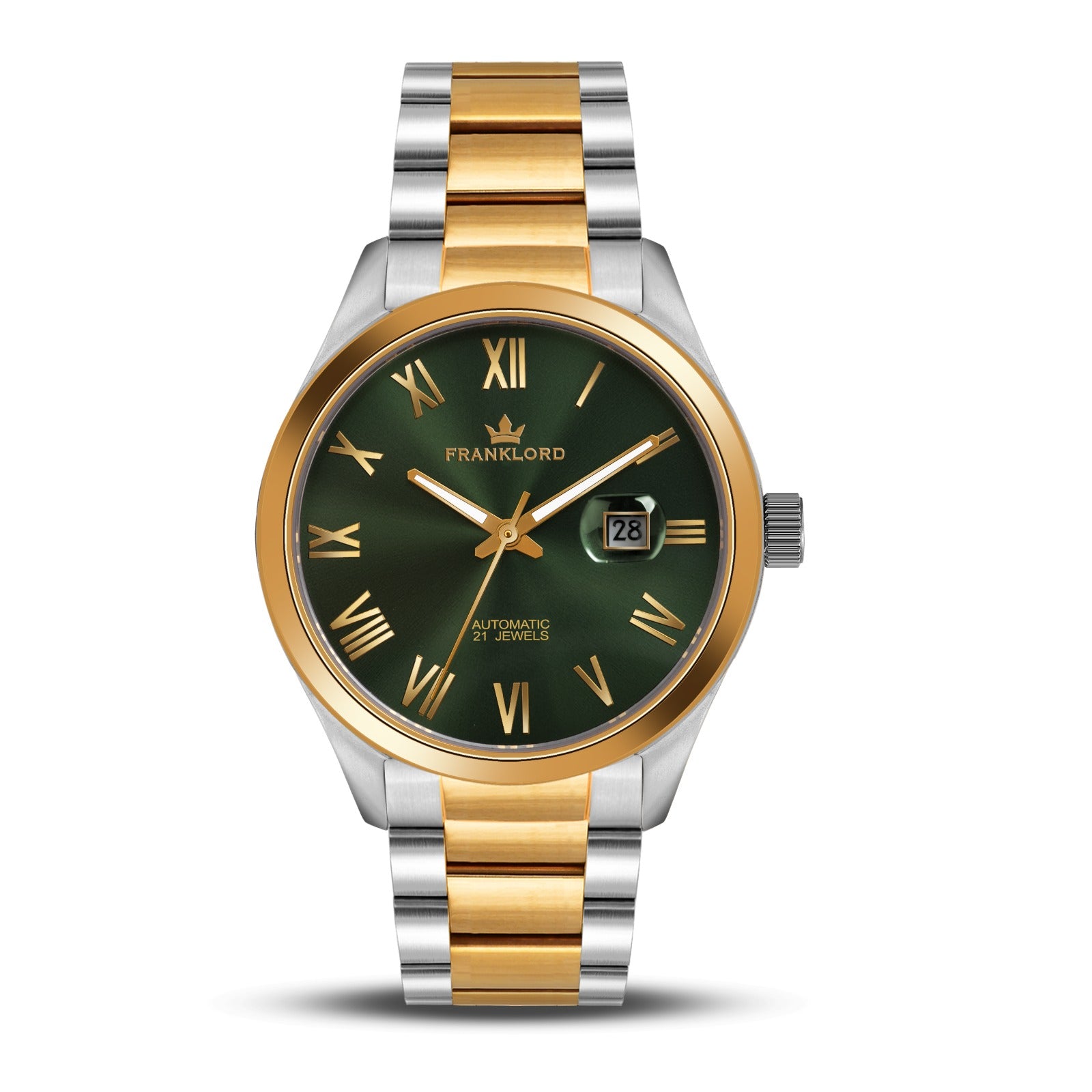Franklord Regal Sapphire Roman Green Two Tone | Maha Vastu Watch