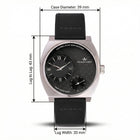 Franklord Eccentrica | Asymmetric Small Second Watch - The Midnight Onyx