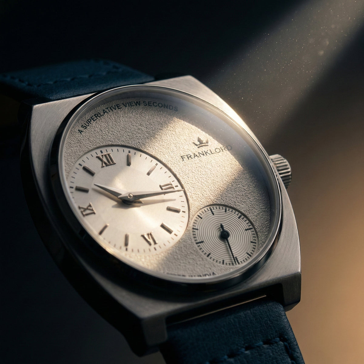 Franklord Eccentrica | Asymmetric Small Second Watch - The Arctic Sapphire